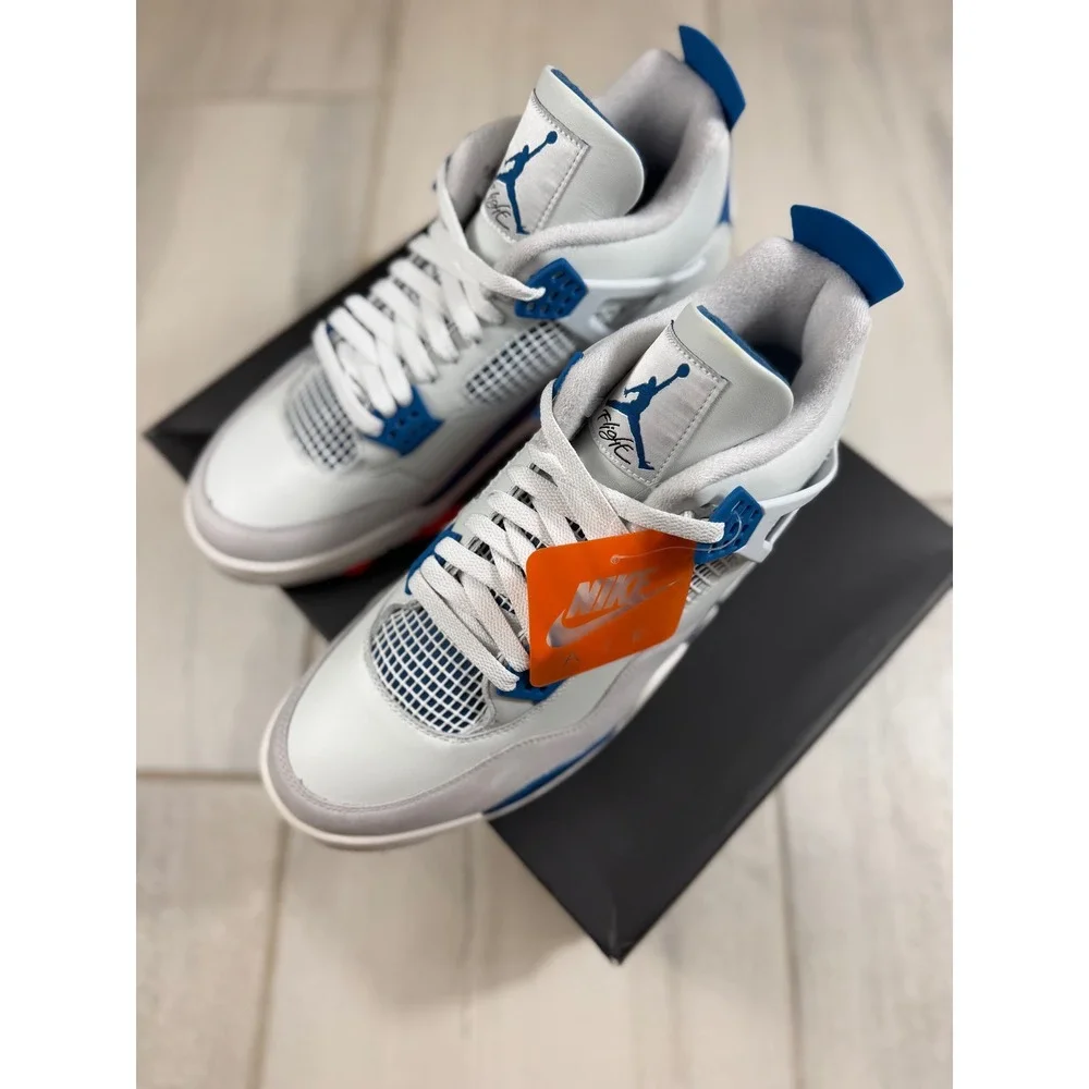 Jordan 4 Retro Military Blue 2024 Off White Blue FV5029-141 Mens 13